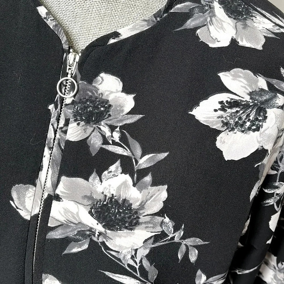 JULES & LEOPOLD Floral Lined Bomber Jacket with Pockets, Size M - Picture 2 of 10